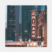 Chicago Illinois Neon Sign Magnet (Vorne)