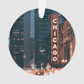 Chicago Illinois Neon Sign Ornament (Vorderseite)