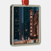 Chicago Illinois Neon Sign Ornament Aus Metall (Rechts)