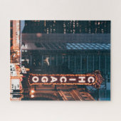Chicago Illinois Neon Sign Puzzle (Horizontal)