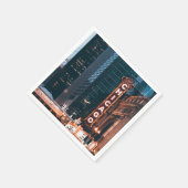 Chicago Illinois Neon Sign Serviette (Ecke)