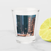 Chicago Illinois Neon Unterschreiben Schnapsglas (Vorderseite)