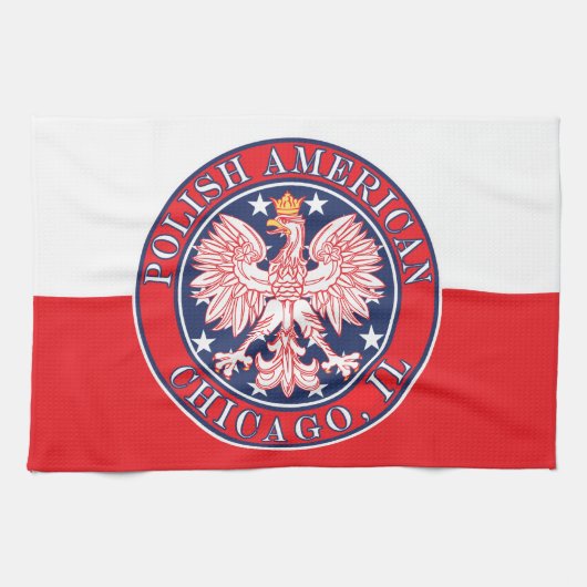 Chicago Illinois Polish Geschirrtuch (Horizontal)