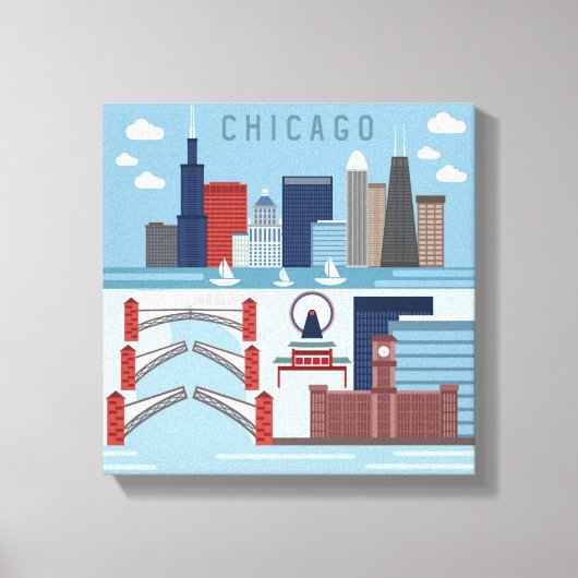 Chicago Illinois Poster Leinwanddruck (Vorderseite)