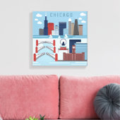 Chicago Illinois Poster Leinwanddruck (Insitu (Wohnzimmer))