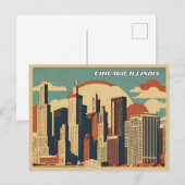 Chicago, Illinois Postkarte (Vorne/Hinten)
