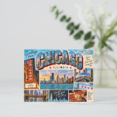 Chicago Illinois Postkarte (Stehend Vorderseite)
