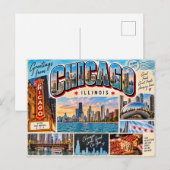 Chicago Illinois Postkarte (Vorne/Hinten)