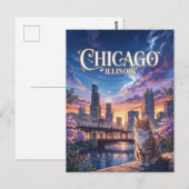 Chicago Illinois Postkarte (Vorne/Hinten)