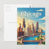 Chicago Illinois Postkarte (Vorne/Hinten)
