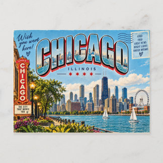 Chicago Illinois Postkarte
