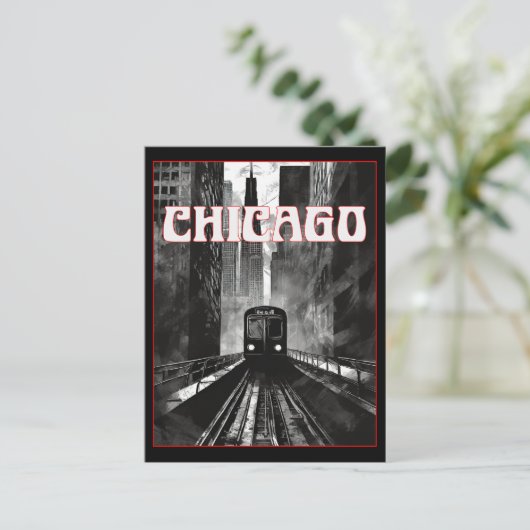 Chicago Illinois Postkarte (Stehend Vorderseite)