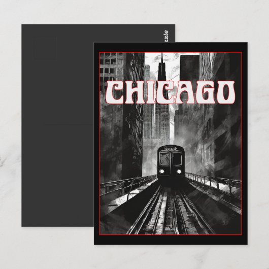 Chicago Illinois Postkarte (Vorne/Hinten)