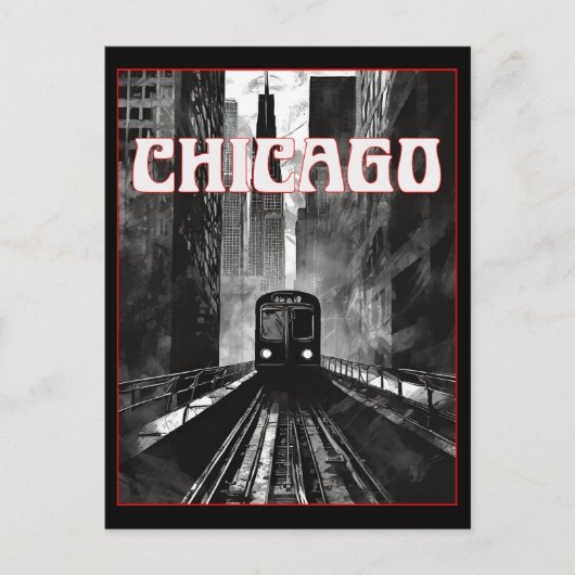Chicago Illinois Postkarte (Vorderseite)