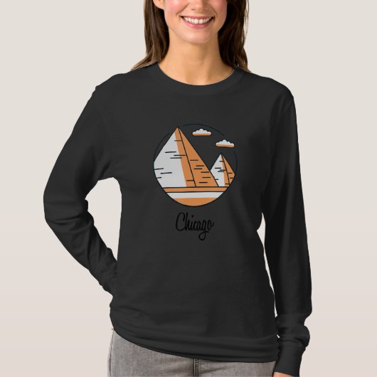 Chicago Illinois  Pyramide Schlechte Geographie Du T-Shirt (Vorderseite)