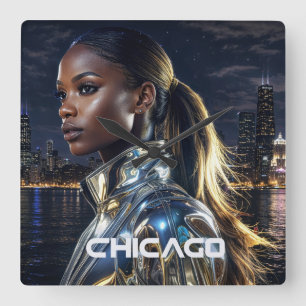 CHICAGO - ILLINOIS QUADRATISCHE WANDUHR