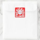 Chicago, Illinois Quadratischer Aufkleber (Tasche)