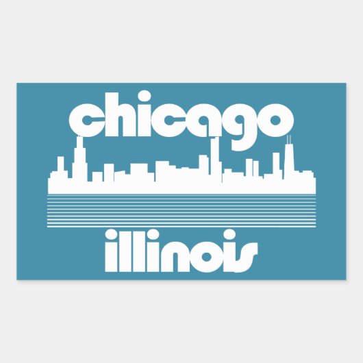 Chicago, Illinois Rechteckiger Aufkleber (Vorderseite)