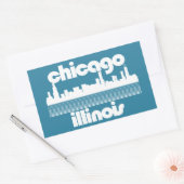 Chicago, Illinois Rechteckiger Aufkleber (Umschlag)