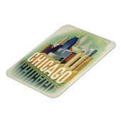Chicago Illinois Retro Vintage Travel Poster Magnet (Linke Seite)