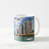 Chicago Illinois River City Skyline Travel Foto Kaffeetasse (VorderseiteRechts)