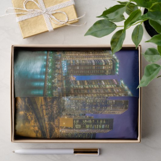 Chicago Illinois River Decoupage Seidenpapier (Geschenk)
