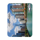 Chicago Illinois River Skyline Foto Magnet (Vertikal)