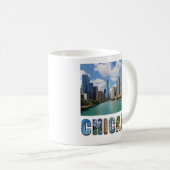 Chicago Illinois River Skyline Travel Foto Kaffeetasse (VorderseiteRechts)