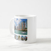 Chicago Illinois River Skyline Travel Foto Kaffeetasse (Vorderseite Links)