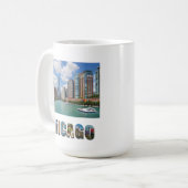 Chicago Illinois River Skyline Travel Foto Kaffeetasse (Vorderseite Links)
