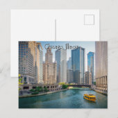 Chicago Illinois Riverway Postkarte (Vorne/Hinten)