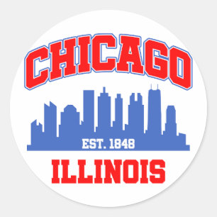 Chicago, Illinois Runder Aufkleber