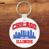 Chicago, Illinois Schlüsselanhänger (Rückseite)