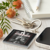 Chicago Illinois Schlüsselanhänger (Vorderseite rechts)