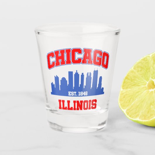 Chicago, Illinois Schnapsglas (Vorderseite)