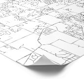 Chicago, Illinois (schwarz auf weiß) Poster (Ecke)