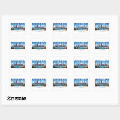 Chicago Illinois Seefront Skyline Reise Quadratischer Aufkleber (Blatt)