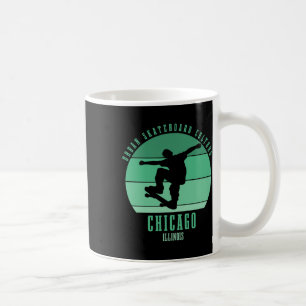 Chicago Illinois Skateboarder Urne Skateboarding Kaffeetasse