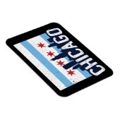 Chicago Illinois Skyline 4 Sterne Vintag Magnet (Rechte Seite)