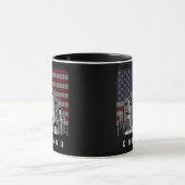 Chicago Illinois Skyline American Flag Tasse (Zentrum)