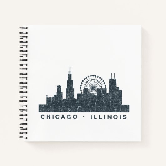Chicago Illinois Skyline Architectur Geschenke Notizblock (Vorderseite)