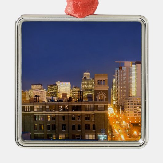 Chicago, Illinois, Skyline aus West Loop Ornament Aus Metall (Vorne)