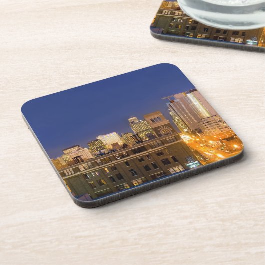 Chicago, Illinois, Skyline aus West Loop Untersetzer (Linke Seite)