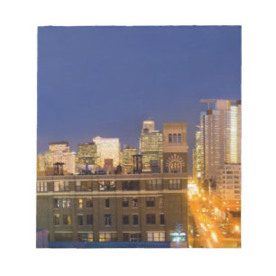 Chicago, Illinois, Skyline-Blick vom West Loop Notizblock