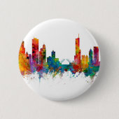 Chicago Illinois Skyline Button (Vorderseite)