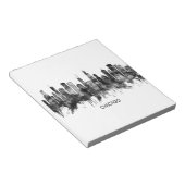 Chicago Illinois Skyline BW Notizblock (angewinkelt)