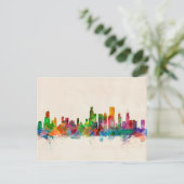 Chicago Illinois Skyline Cityscape Postkarte (Stehend Vorderseite)