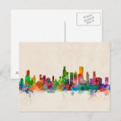 Chicago Illinois Skyline Cityscape Postkarte (Vorne/Hinten)