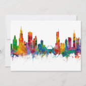 Chicago Illinois Skyline Einladung (Vorderseite)