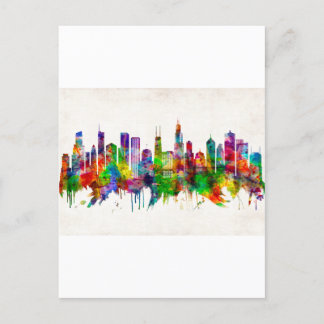 Chicago Illinois Skyline Einladungspostkarte